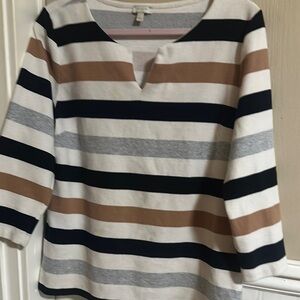 Talbots Classic Striped Knit Top